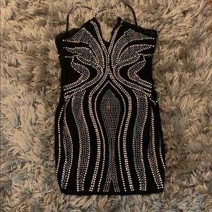 Mini rhinestone dress